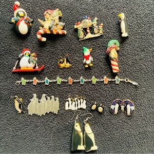 Penguin Costume Jewelry Collection, 15 pieces